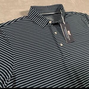 Vineyard Vines Men Palmero Golf Polo Scottsdale performance Rope Blue 2X NWT